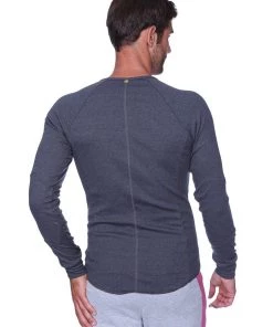 4-rth Thermal V-Neck Long Sleeve (Charcoal) MEN
