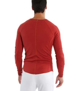 4-rth MEN Thermal V-Neck Long Sleeve (Cinnabar)