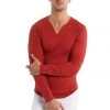 4-rth MEN Thermal V-Neck Long Sleeve (Cinnabar)