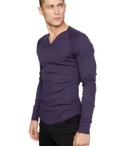 4-rth Thermal V-Neck Long Sleeve (Eggplant)