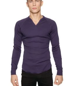 4-rth Thermal V-Neck Long Sleeve (Eggplant)