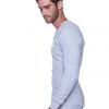 4-rth Thermal V-Neck Long Sleeve (Heather Grey)