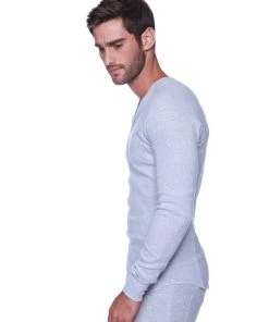 4-rth Thermal V-Neck Long Sleeve (Heather Grey)