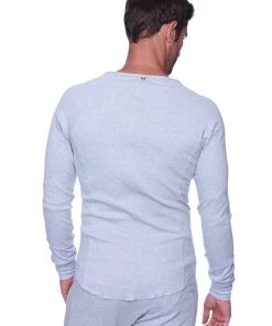 4-rth Thermal V-Neck Long Sleeve (Heather Grey)