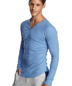 4-rth Thermal V-Neck Long Sleeve (Ice Blue)