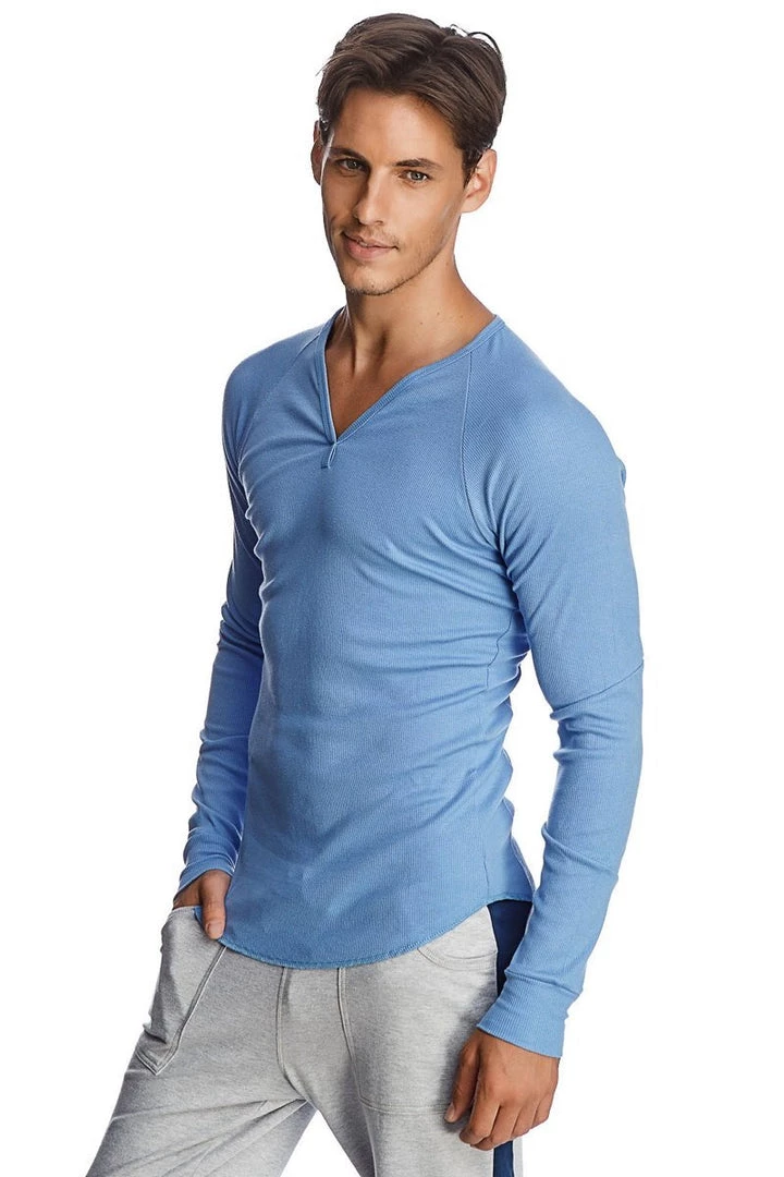 4-rth Thermal V-Neck Long Sleeve (Ice Blue)