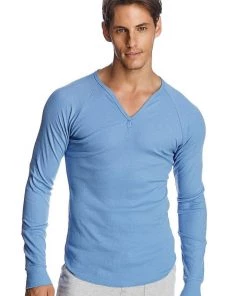 4-rth Thermal V-Neck Long Sleeve (Ice Blue)