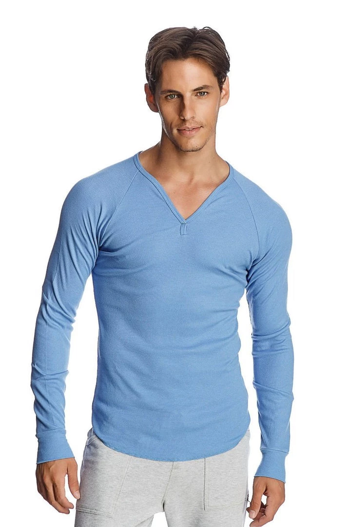 4-rth Thermal V-Neck Long Sleeve (Ice Blue)