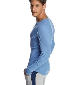 4-rth Thermal V-Neck Long Sleeve (Ice Blue)