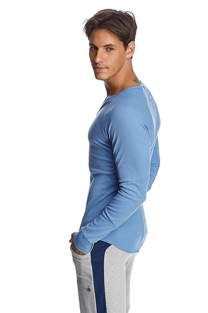 4-rth Thermal V-Neck Long Sleeve (Ice Blue)