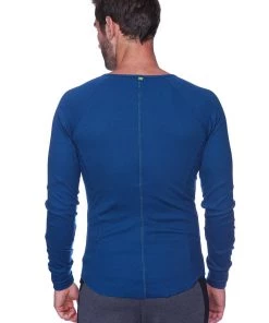 4-rth MEN Thermal V-Neck Long Sleeve (Royal Blue)