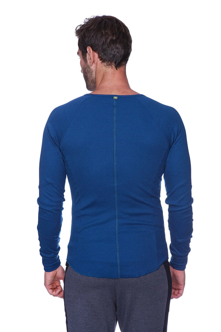 4-rth MEN Thermal V-Neck Long Sleeve (Royal Blue)