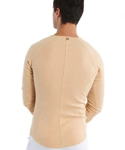 4-rth MEN Thermal V-Neck Long Sleeve (Sand)