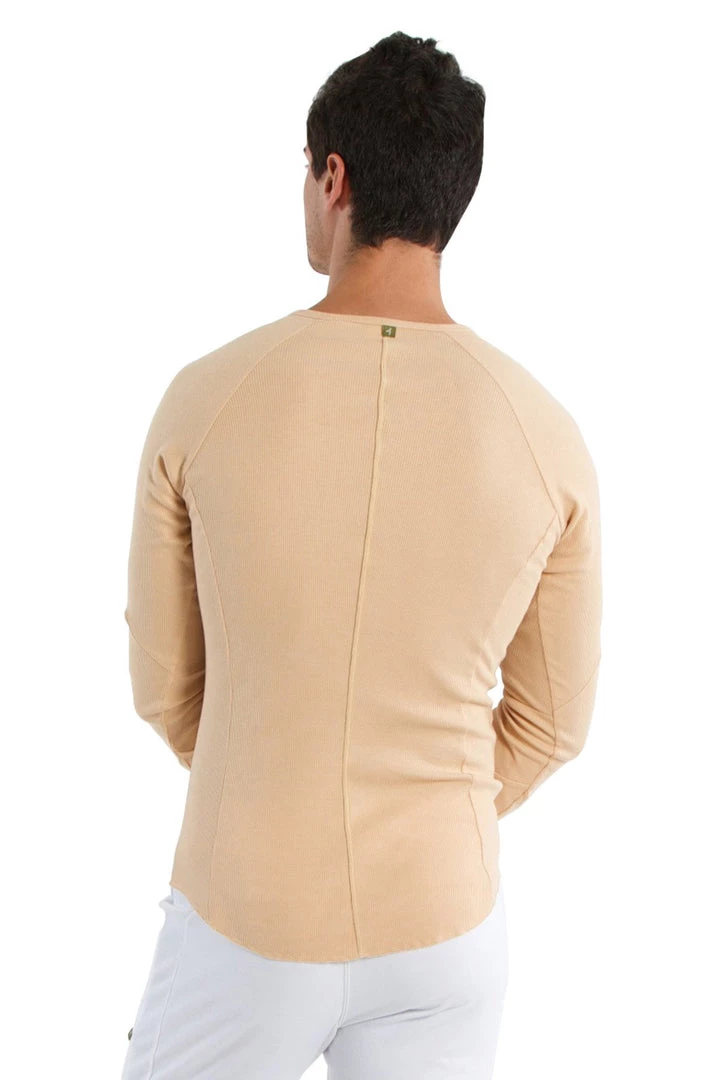 4-rth MEN Thermal V-Neck Long Sleeve (Sand)