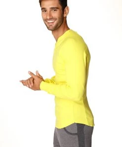 4-rth Thermal V-Neck Long Sleeve (Tropic Yellow) MEN