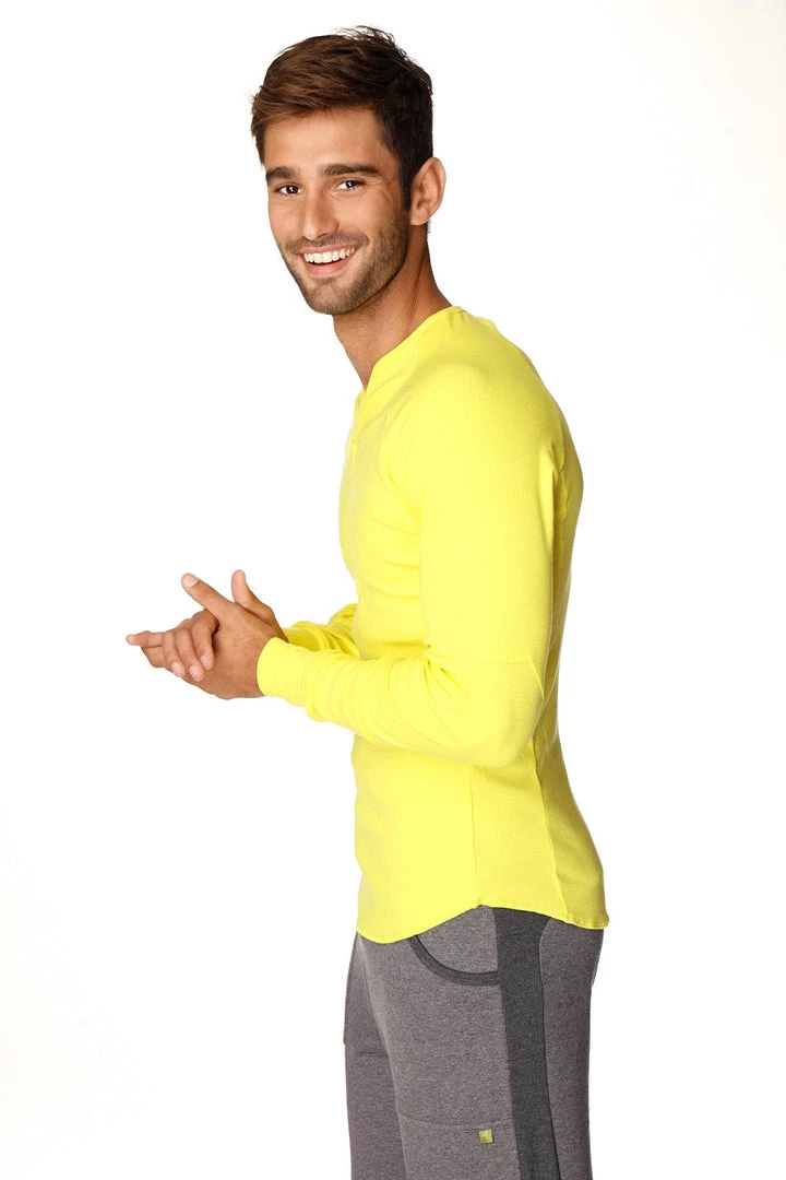 4-rth Thermal V-Neck Long Sleeve (Tropic Yellow) MEN