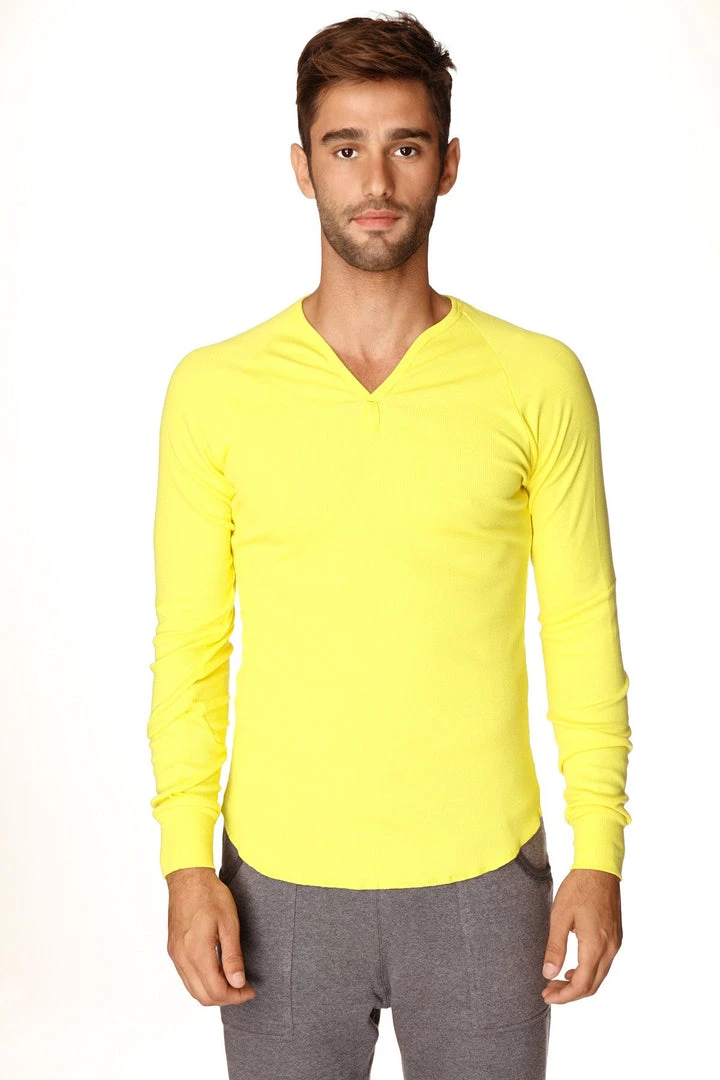 4-rth Thermal V-Neck Long Sleeve (Tropic Yellow) MEN
