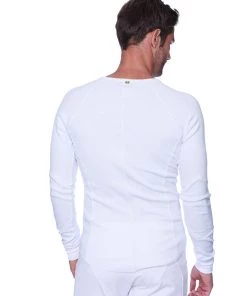 4-rth Thermal V-Neck Long Sleeve (White) MEN