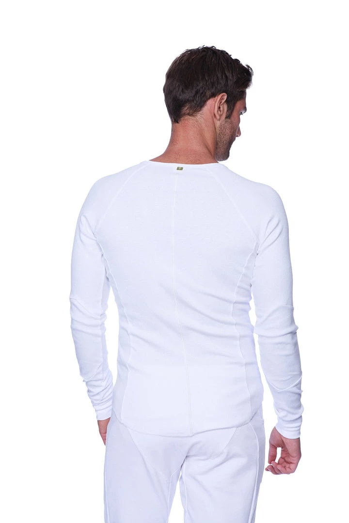 4-rth Thermal V-Neck Long Sleeve (White) MEN