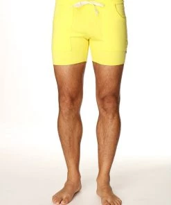 4-rth MEN Transition Yoga Short (Yellow W/White)