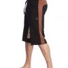 4-rth MEN Tri-color Ultra-flex Yoga Short (Black W/Chocolate & Sand)