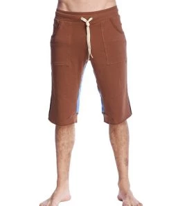 4-rth Tri-color Ultra-flex Yoga Short (Chocolate W/Black & Ice)