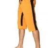 4-rth Tri-color Ultra-flex Yoga Short (Orange W/Black & Black)