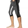 4-rth Ultra-Flex Tri-color Cuffed Yoga Pant (Charcoal W/Black & Grey) MEN