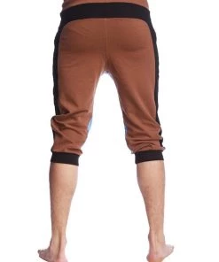 4-rth Ultra-Flex Tri-color Cuffed Yoga Pant (Chocolate W/Black & Ice)