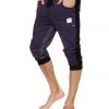 4-rth Ultra-Flex Tri-color Cuffed Yoga Pant (Eggplant W/Black & Charcoal)