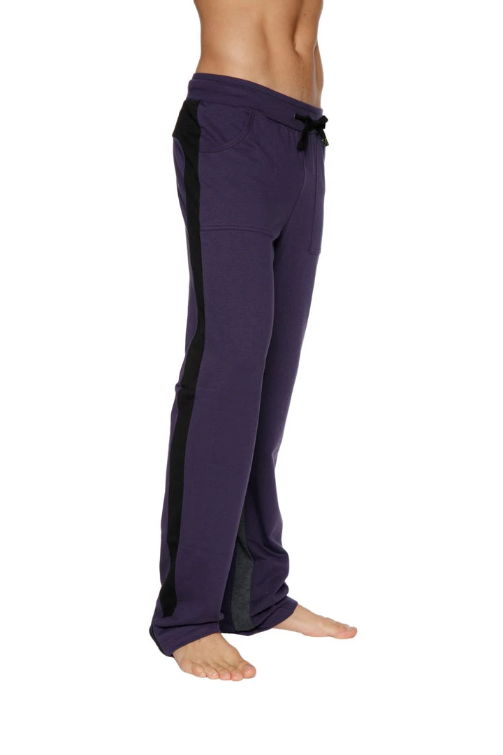 4-rth Ultra Flex Yoga Track & Yoga Sweat Pant (Eggplant W/Black & Charcoal) MEN