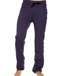 4-rth Ultra Flex Yoga Track & Yoga Sweat Pant (Eggplant W/Black & Charcoal) MEN