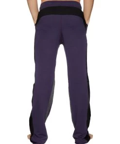 4-rth Ultra Flex Yoga Track & Yoga Sweat Pant (Eggplant W/Black & Charcoal) MEN
