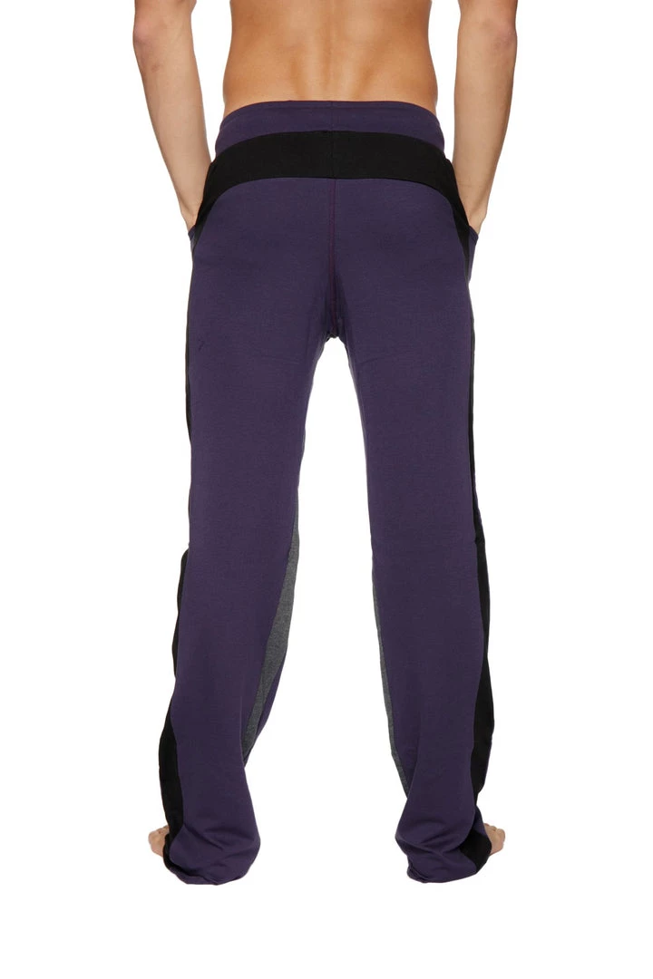 4-rth Ultra Flex Yoga Track & Yoga Sweat Pant (Eggplant W/Black & Charcoal) MEN
