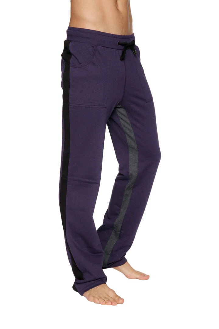 4-rth Ultra Flex Yoga Track & Yoga Sweat Pant (Eggplant W/Black & Charcoal) MEN