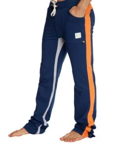 4-rth Ultra Flex Yoga Track & Yoga Sweat Pant (Royal Blue W/Orange & Grey)