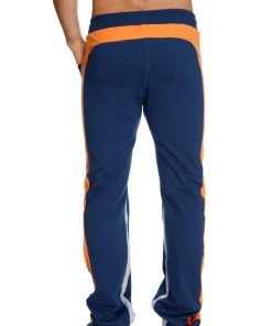 4-rth Ultra Flex Yoga Track & Yoga Sweat Pant (Royal Blue W/Orange & Grey)