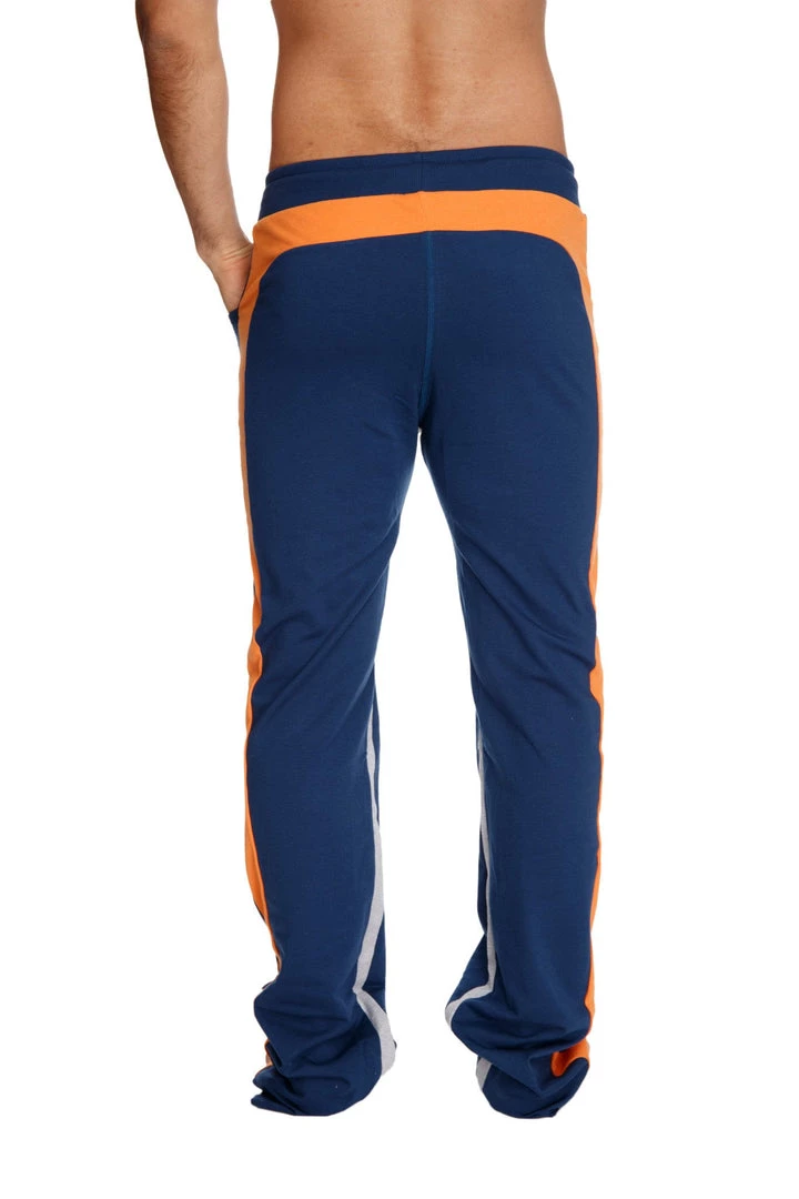 4-rth Ultra Flex Yoga Track & Yoga Sweat Pant (Royal Blue W/Orange & Grey)