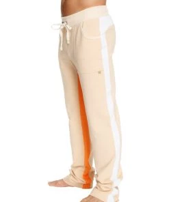 4-rth Ultra Flex Yoga Track & Yoga Sweat Pant (Sand W/White & Orange)