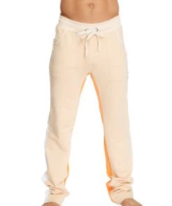 4-rth Ultra Flex Yoga Track & Yoga Sweat Pant (Sand W/White & Orange)