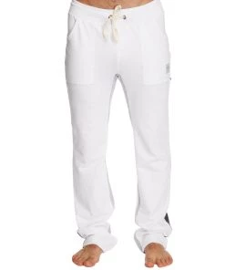 4-rth Ultra Flex Yoga Track & Yoga Sweat Pant (WHITE W/Charcoal & Grey)