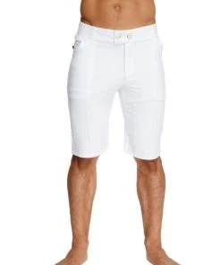 4-rth MEN Urban Tactical At Home Dress Shorts (White)