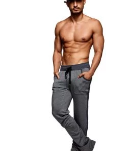 4-rth MEN **Winter Collection** Mid-Weight LUXURY-Fleece Track & Lounge Sweat Pant (Charcoal)