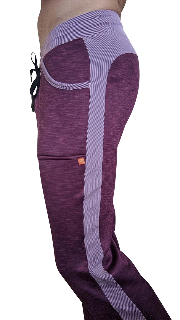 4-rth **Winter Collection** Thick-Weight LUXURY-Fleece Track & Lounge Sweat Pant (Plum Purple)