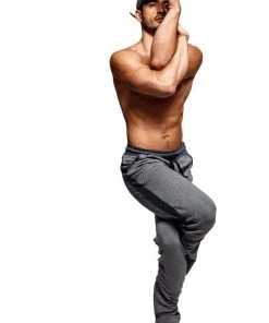 4-rth MEN **Winter Collection** Mid-Weight LUXURY-Fleece Track & Lounge Sweat Pant (Charcoal)