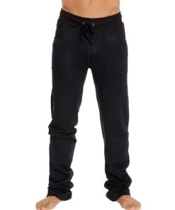 4-rth **Winter Collection** Mid-Weight Performance-Fleece Track & Lounge Sweat Pant (Black)