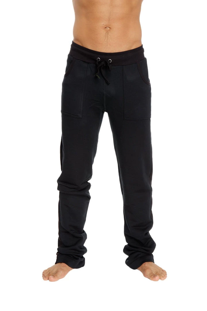 4-rth **Winter Collection** Mid-Weight Performance-Fleece Track & Lounge Sweat Pant (Black)