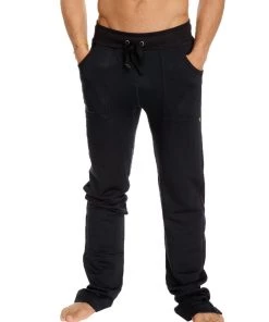 4-rth **Winter Collection** Mid-Weight Performance-Fleece Track & Lounge Sweat Pant (Black)