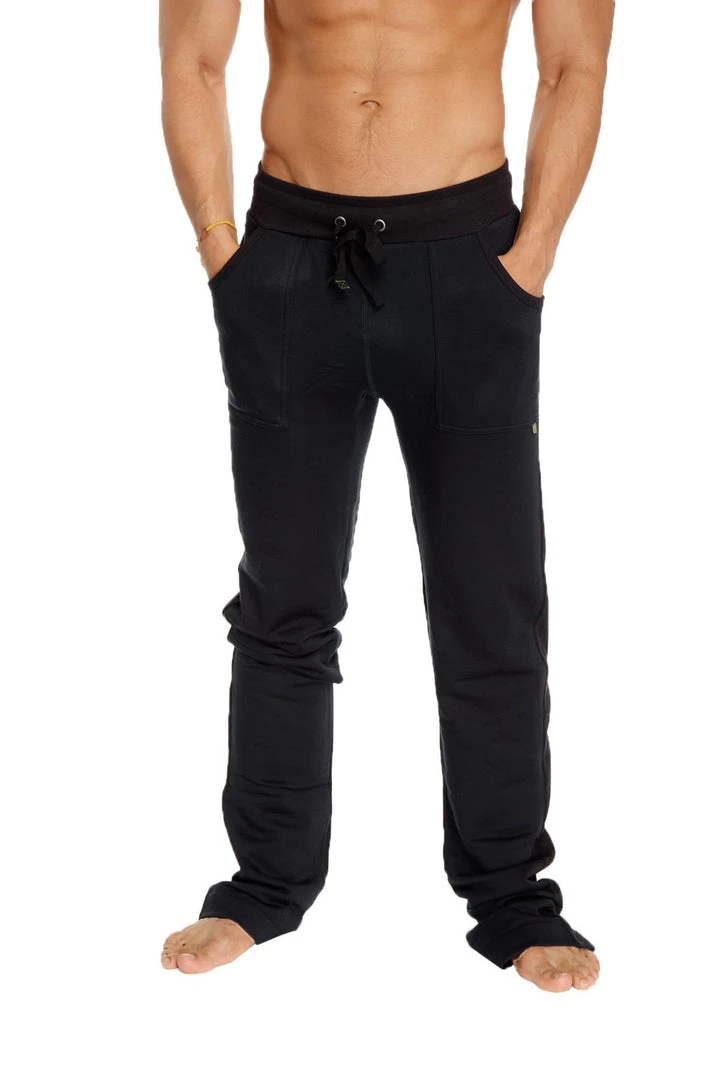 4-rth **Winter Collection** Mid-Weight Performance-Fleece Track & Lounge Sweat Pant (Black)