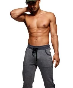 4-rth MEN **Winter Collection** Mid-Weight LUXURY-Fleece Track & Lounge Sweat Pant (Charcoal)